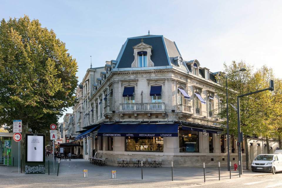Façade Continental hôtel, hôtel proche Gare de Reims